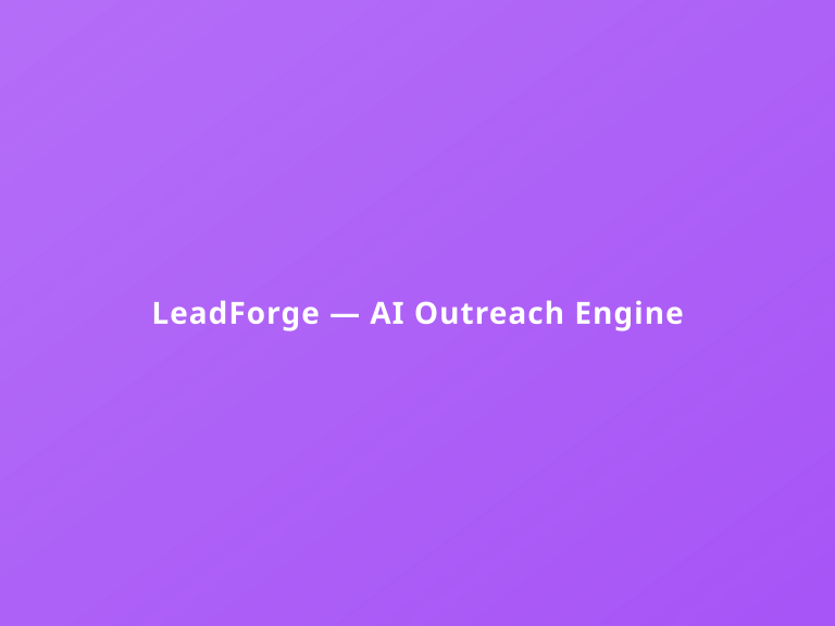 LeadForge — AI Outreach Engine — view 1